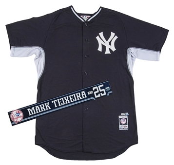 2014 Mark Teixeira Game Used New York Yankees Spring Training Jersey and Locker Name Plate From 3/1/14 (MLB Authenticated/Steiner)